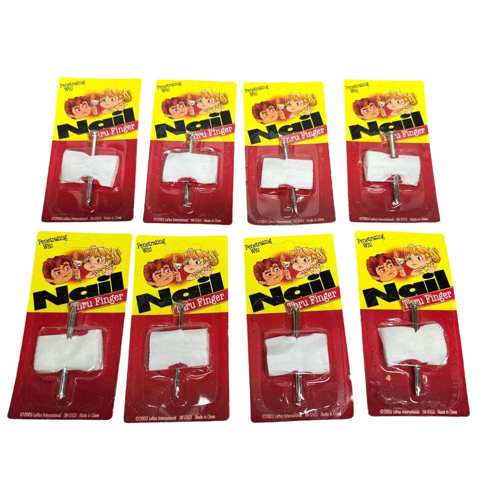 Nail Thru Finger Prank Toy Penetrating Wit Loftus International LOT of 8 Vintage